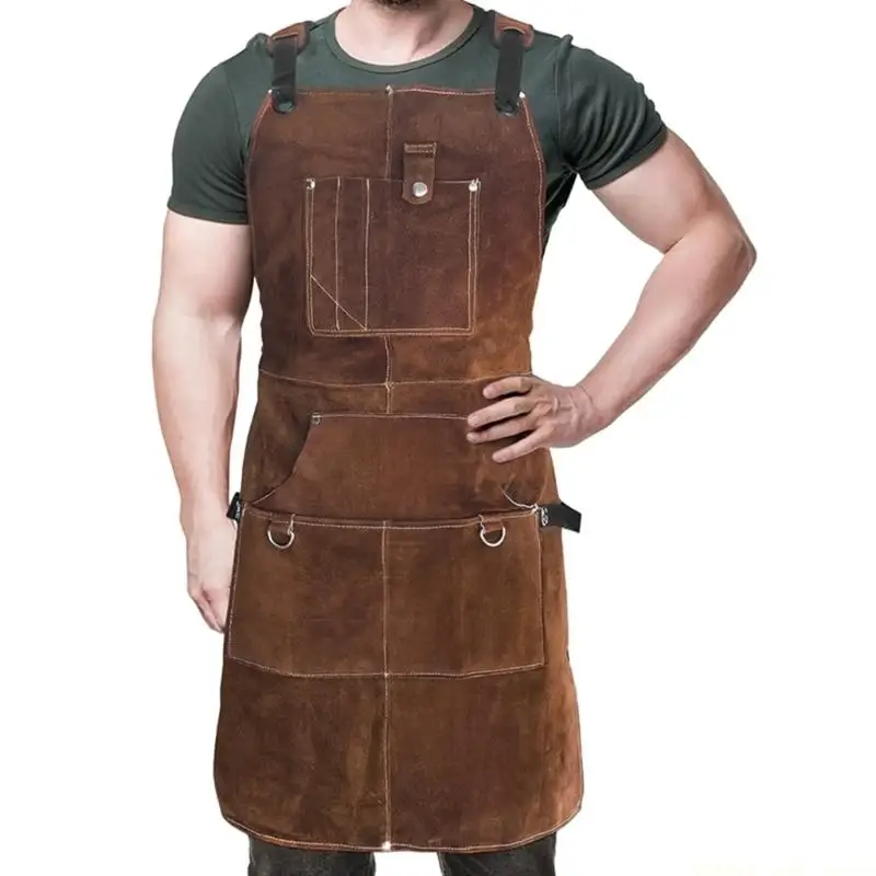 Welding Tools In Workshop - A2BE Ergonomic Welding Apron with 6
