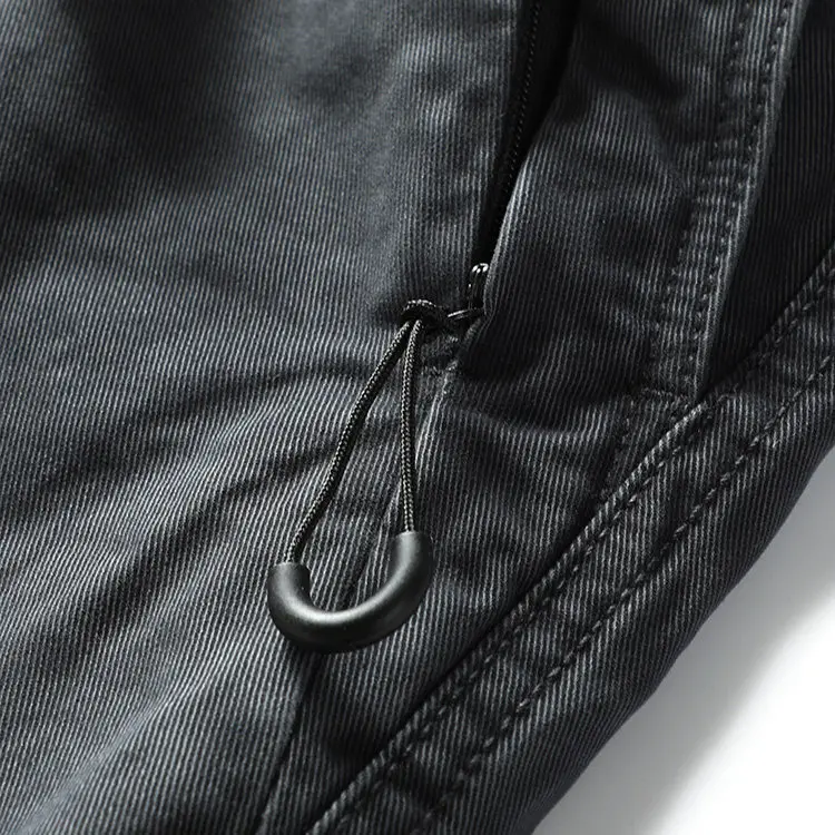 Herren-Schwerlasthose aus Baumwolle mit konischem Schnitt, geradem Bein, für Freizeit, Herbst, Outdoor, Wandern, Camping, dicke, lockere, lange Arbeitshose – Detail 19