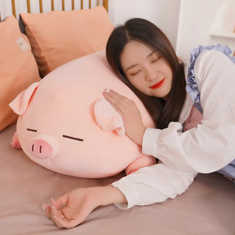 40-100cm Cartoon Fat Pig Plush Toy Lovely Soft Animal Pillow Big Doll Stuffed For Boys Girls Birthday Gifts