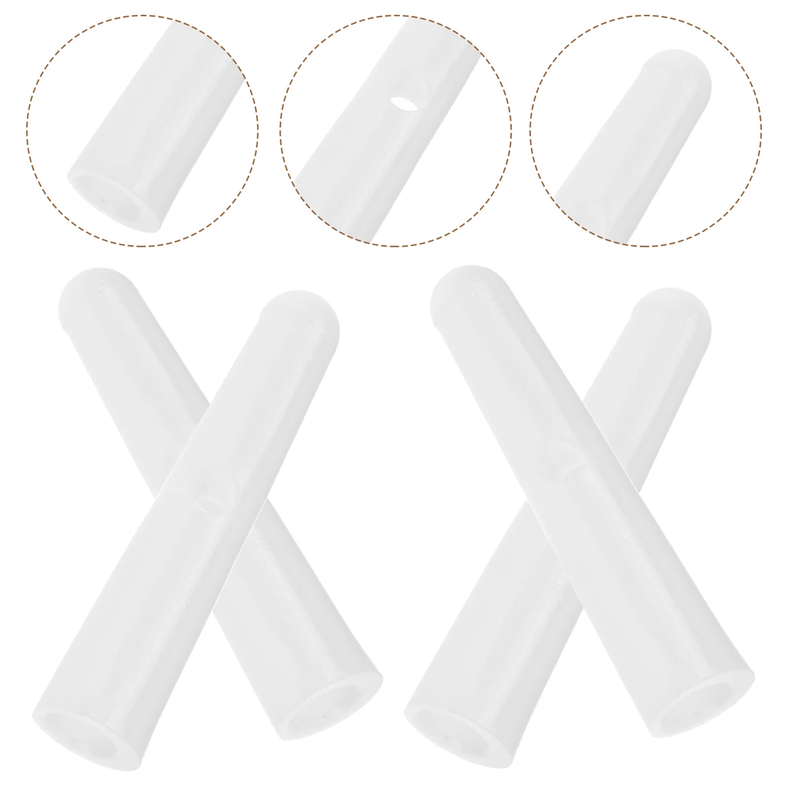 

10 Pcs Rain Umbrella Accessories Anti-wear Tail Beads Convenient Small 360X070X070CM White Repairing Folding Parts