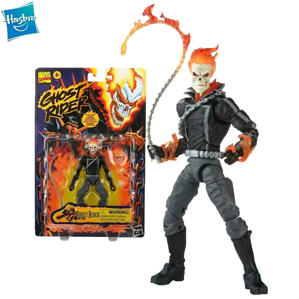 

Hasbro Original Series Marvel Legends Retro packaging series GHOST RIDER Anime Action Figure Model Toy