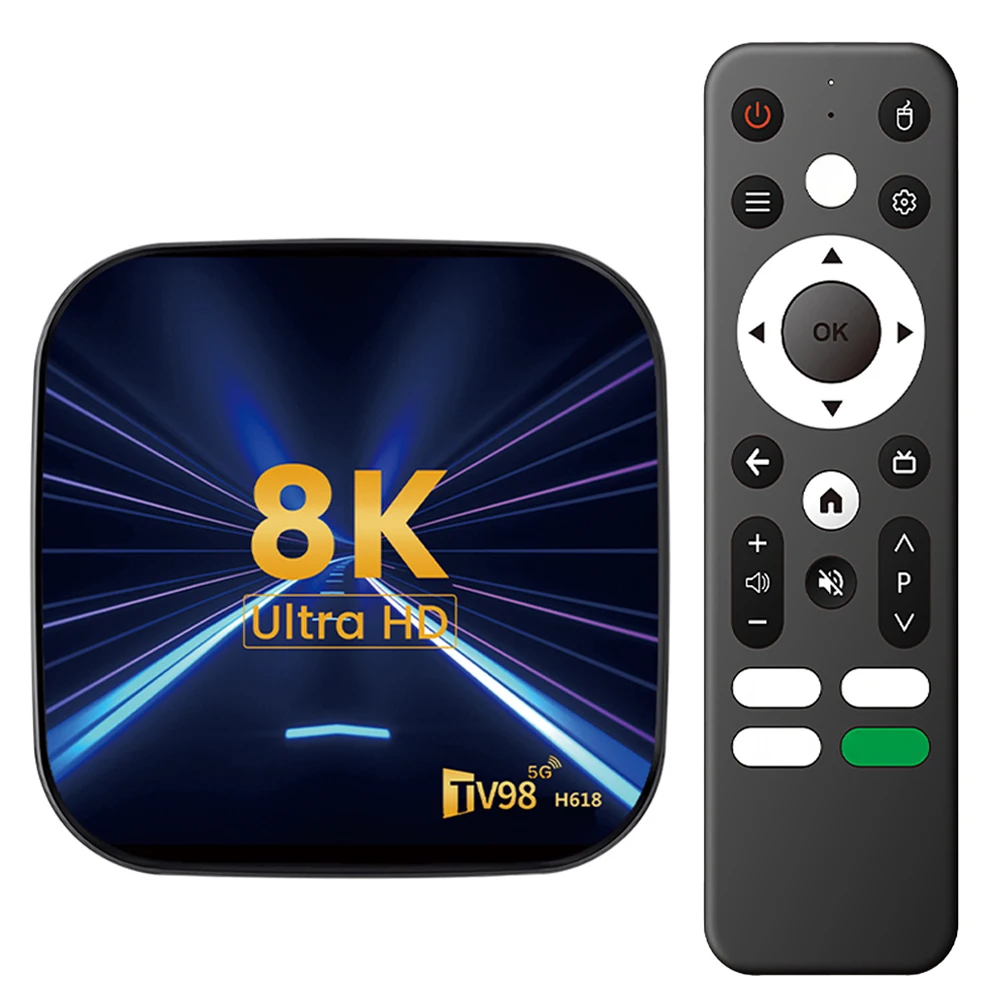 TV Box Android 14 2.4G/5G Dual WiFi Media Player Set Top Box Android Box with Remote