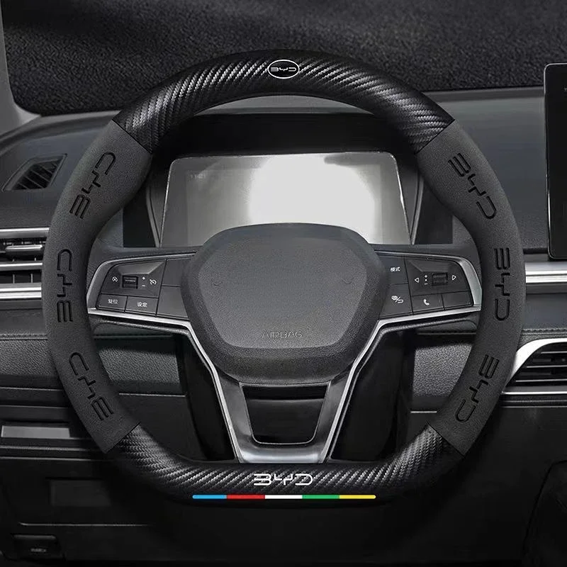 Leder-Lenkradbezug für BYD Ato 3 Fafengtang F3 E6 Yuan Song Plus EV F0 Qinhan Dolphin S6 – Detail 2