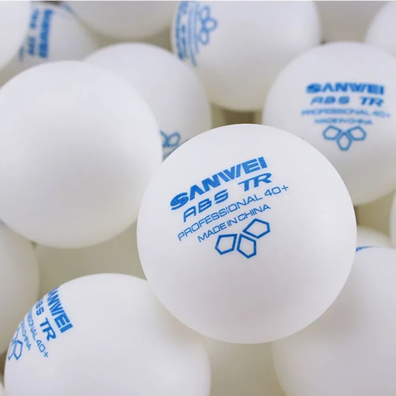 SANWEI ABS TR40+ Ping Pong Balls 10/20/50/100 pcs Premium Table Tennis Training Balls for Professional Clubs and Schools