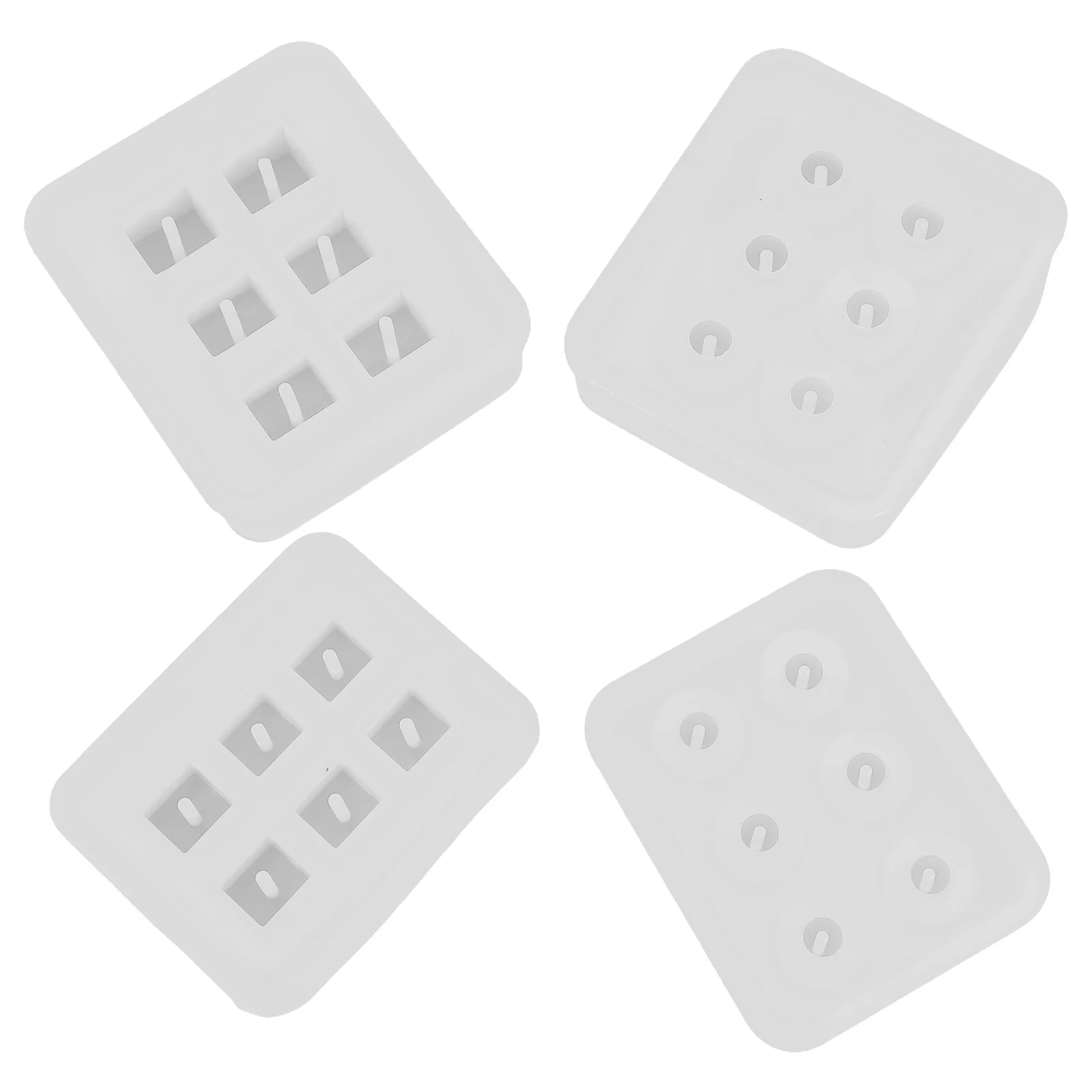 4 قطعة كرة سيليكون مربعة الراتنج الايبوكسي قالب صنع المجوهرات بوليمر كلاي الصابون كابوشون الأحجار الكريمة لتقوم بها بنفسك صياغة المشاريع