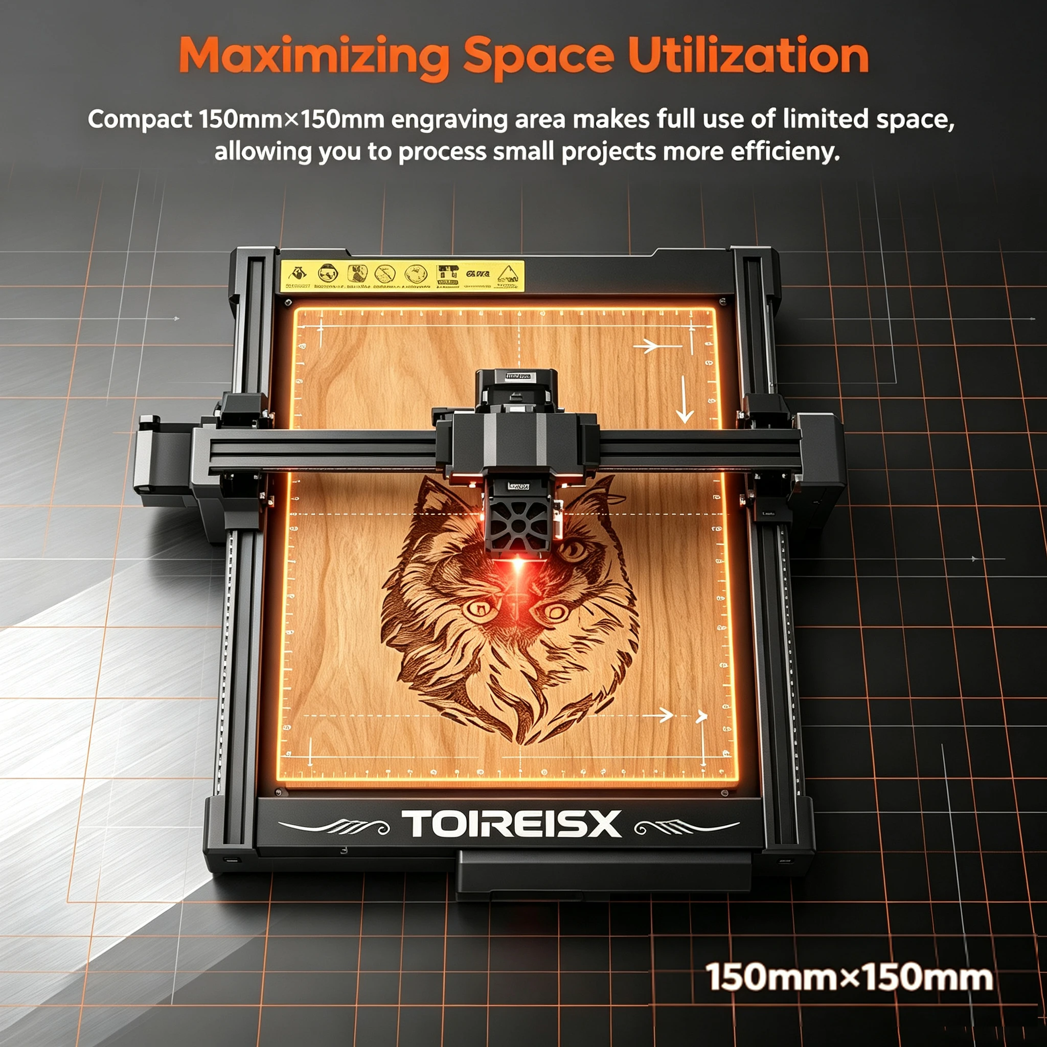 Laser Engraver Z1 3.5W Higher Accuracy DIY Laser Engraving Machine with 150x150mm Working Area, Desktop Laser Cutter, 0.04mm Laser Spot, CNC Laser Cutter for Wood Acrylic