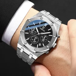 2023 Top Luxury Brand for Men's Quartz Watches Men Stainless Steel Waterproof Calendar Wristwatch Male Clock Relogio Masculino