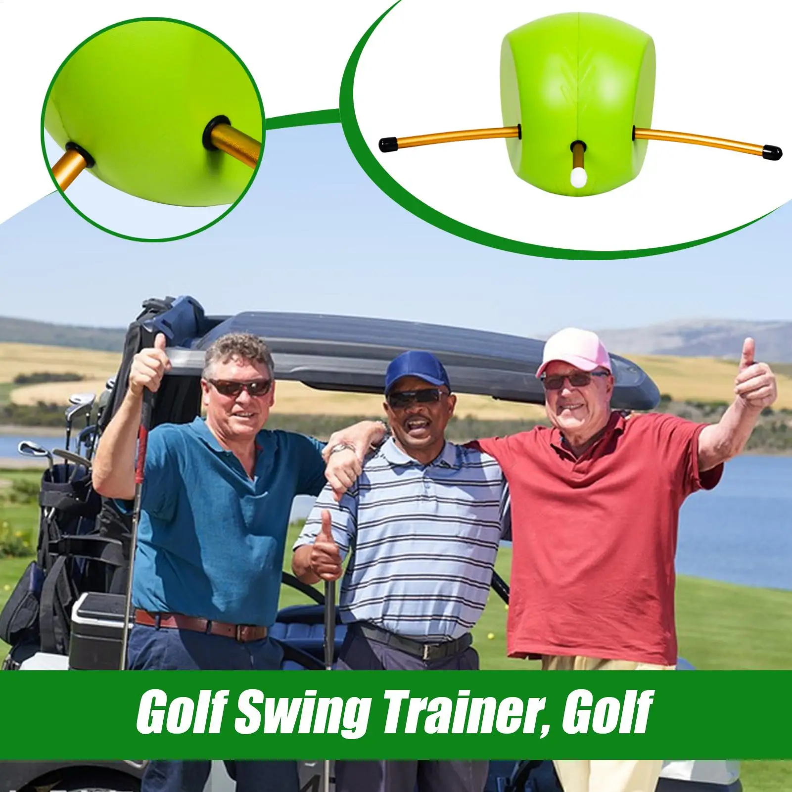 

Golf Connecting Ball Corrector Golf Swing Direction Trainer Golf Impact Balls Swing Training Aid For Postures Correction