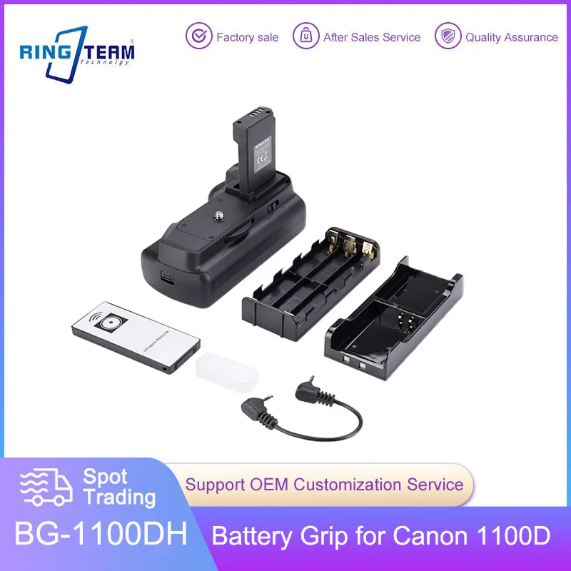 

BG-1100D Vertical Battery Grip BG-1100DH for Canon EOS 1100D 1200D 1300D 1500D 2000D / Rebel T3 T5 T6 Camera