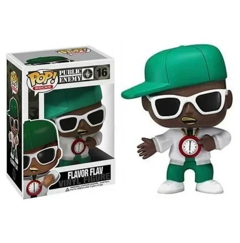 Funko Pop Rocks Public Enemy Flavor Flav 16# Singer Vinyl Figure Toy PVC Box Figure Collection Decoration Hot Anime Toys