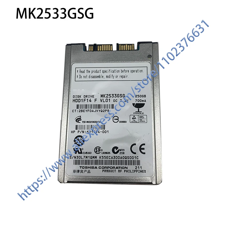 

250GB HDD 1.8" MK2533GSG MK1617GSG MK1633GSG New And Original Delivery Within 24 Hours