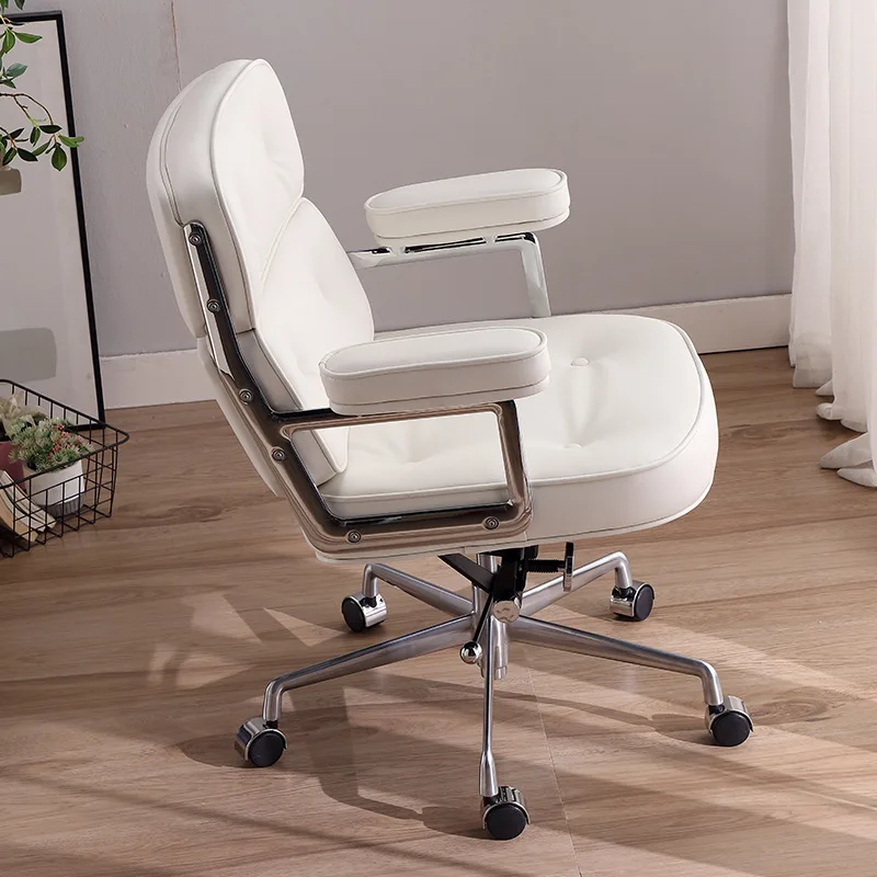 Foshan Rujin beige study bedroom computer chair for home use, adjustable office chair, study conference swivel chair