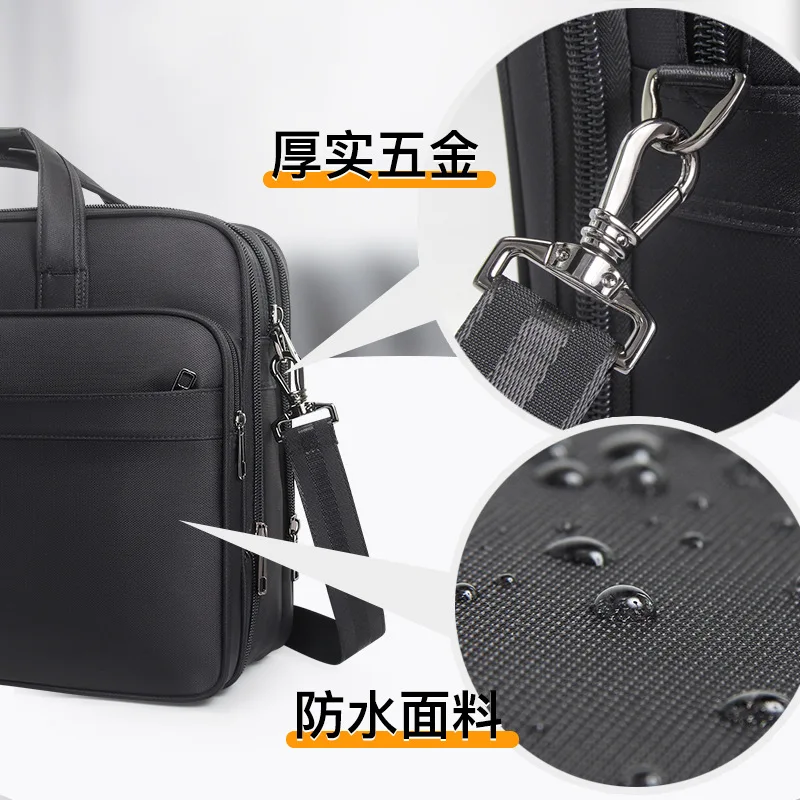 Extra large computer bag single shoulder oblique span anti-splashing men's business trip luggage bag Oxford cloth wear-resistant view 5