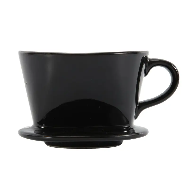 A69ecoffee Filter Cup, Single Cup Black Coffee Dripper, Reusable Filter Drip Holder Durable Easy Install Easy To Use S