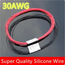 1/3/5Meters 0.8A Red+Black 30AWG Heat-resistant Cable Soft Silicone Cover Wire Line Tin Plated Copper Core DIY Model Airplane