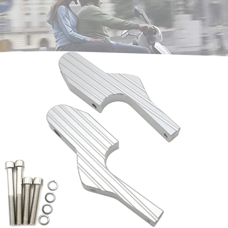 4X Scooter Foot Rests Passenger Foot Pegs Extensions Extended Footpegs For Vespa GT GTS GTV 60 125 150 200 250 300 300Ie