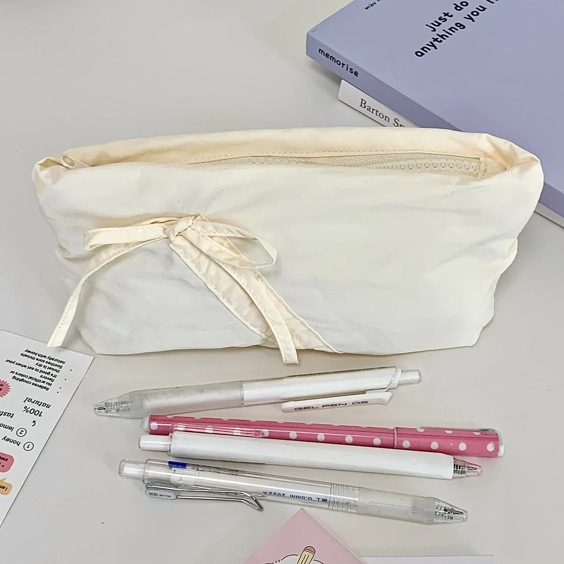 Cute bowknot Pencil Case Large capacity storage bag Pouch Gift for Girls School Office Stationery storage bag Organizer Supplies