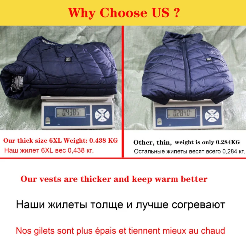 13/9 Area Usb Heated Jacket Men WomenHeated Vest Heating Vest Tactical Heated Down Jacket Heated Bodywarmer Usb Heater Veste