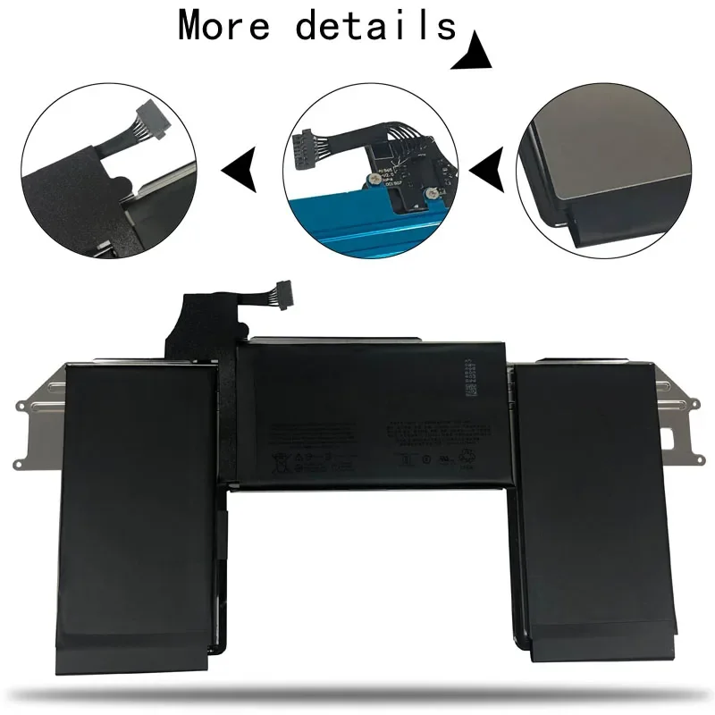 11.4V 49.9Wh 4380mAh New A1965 Laptop Battery Compatible for MacBook Air 13 Inch A1932 2018 2019 A2179 2020 Version Series