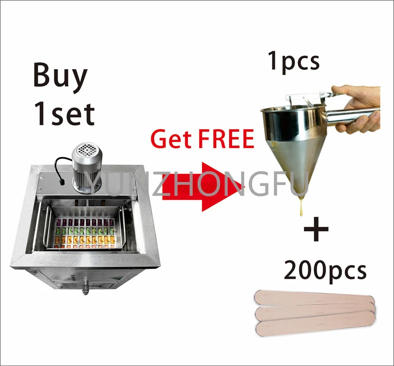 Commercial Ice Lolly Popsicle Making Machine Stick Ice Lollipop Pop Maker Machine with Different Shape Mold