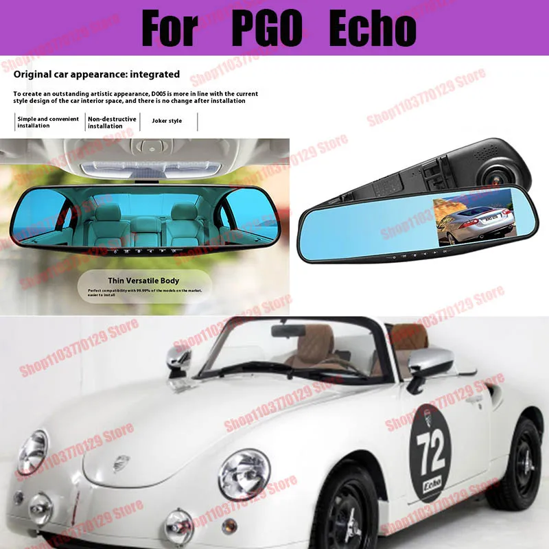 

For PGO Echo High definition dual lens driving recorder with front and rear dual recording reverse images Car dvr