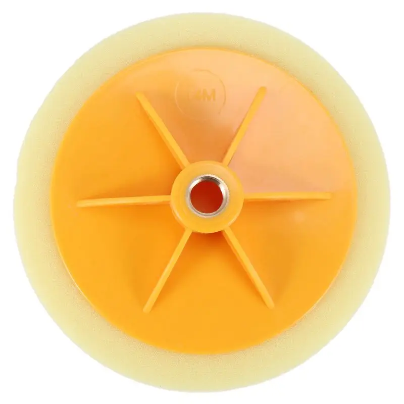 4Pcs 6 Inch/15Cm Car Polishing Waxing Pad Sponge M14 Wheel Polishing Waxing Pad Kit Tool For Car Polisher Yellow
