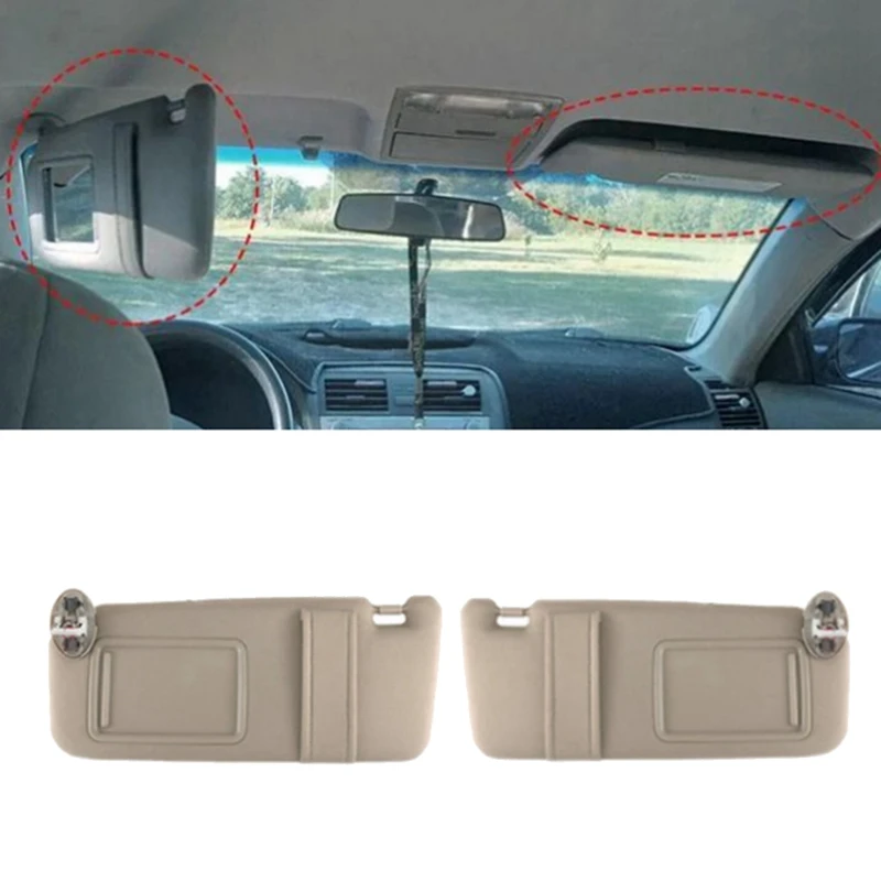 Super Sale 74320-06800-E0 74310-06770-E0 Car Front Sun Visor Sunshade Makeup Mirror with Light for Toyota Camry 2007-2011