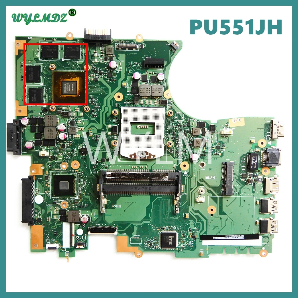 

PU551JH N15P-Q1-A2 GPU HM86 Laptop Motherboard For ASUS PU551J PU551JH PU551JD PU551JF Pro551JA Notebook Mainboard