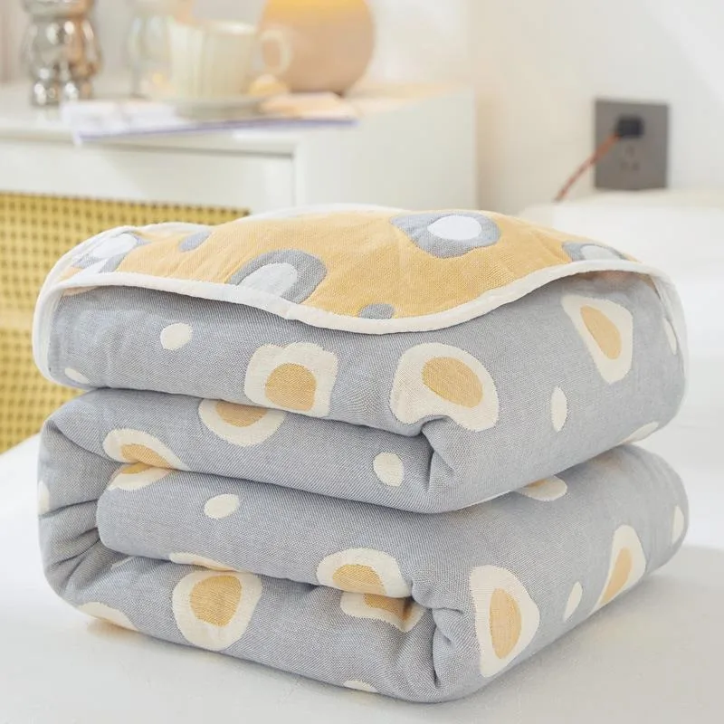 Pure Cotton 6-layer Yarn High Quality Towelling Blanket  Summer Children\'s Baby Blanket Single Double Air Conditioning Blankets