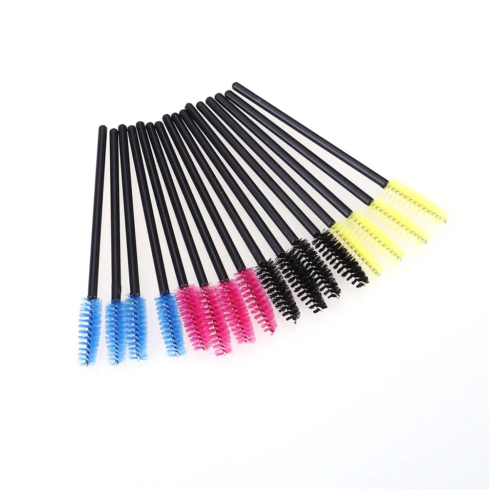 200 Stuks Wegwerp Plastic Wimperborstels Nylon Handvat Fijne Haren Voor Make-Up Toepassing Mascara Wands Wegwerp Wimper