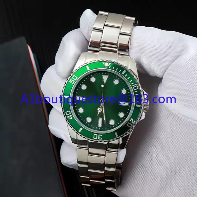 Hot Sale Green Dial Luxury Analog Luminous Waterproof Stainless Steel Strap Casual Quartz Men's Watch