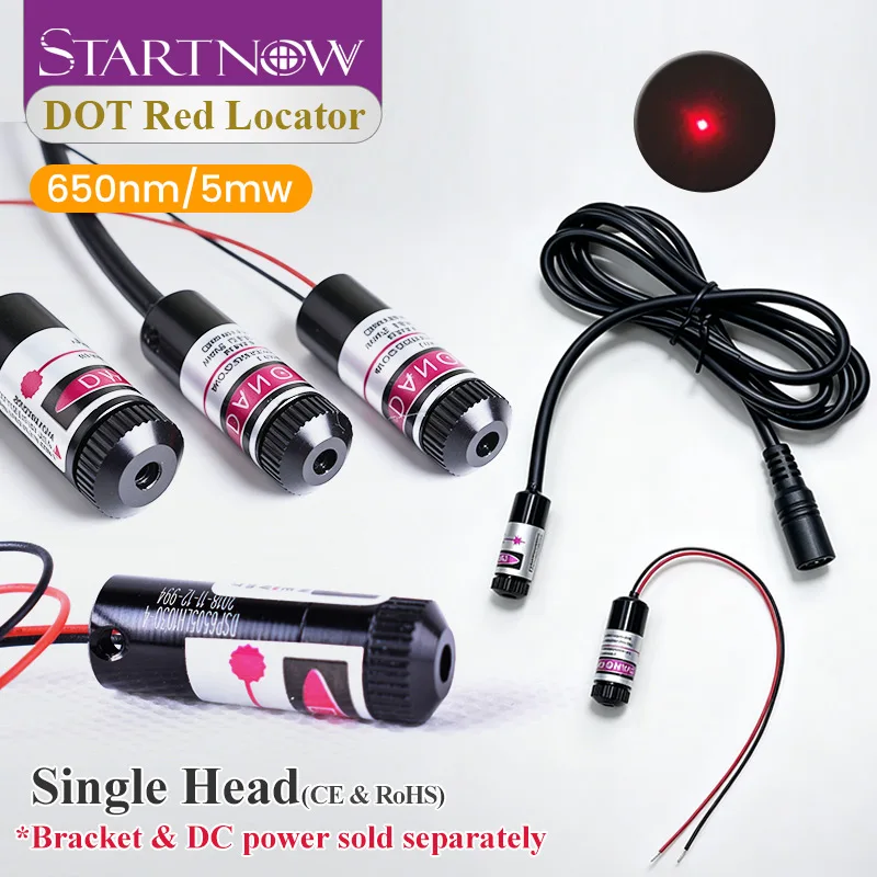 Startnow 650nm DC 5V 5mW Red Dot Laser Positioning Adjustable Beam Diode For DIY Co2 Laser Engrave Cutter Head Marking Alignment
