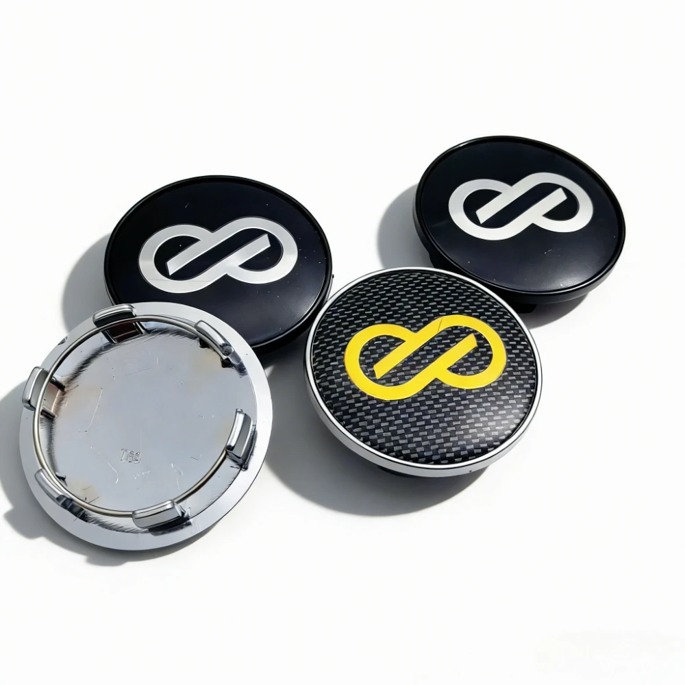 4er-Set JDM ENKEI Logo Emblem Radnabenkappen 69MM Clips 56MM Radnaben-Staubschutzkappen Felgenabdeckungen Staubdichte Abdeckung Autozubehör