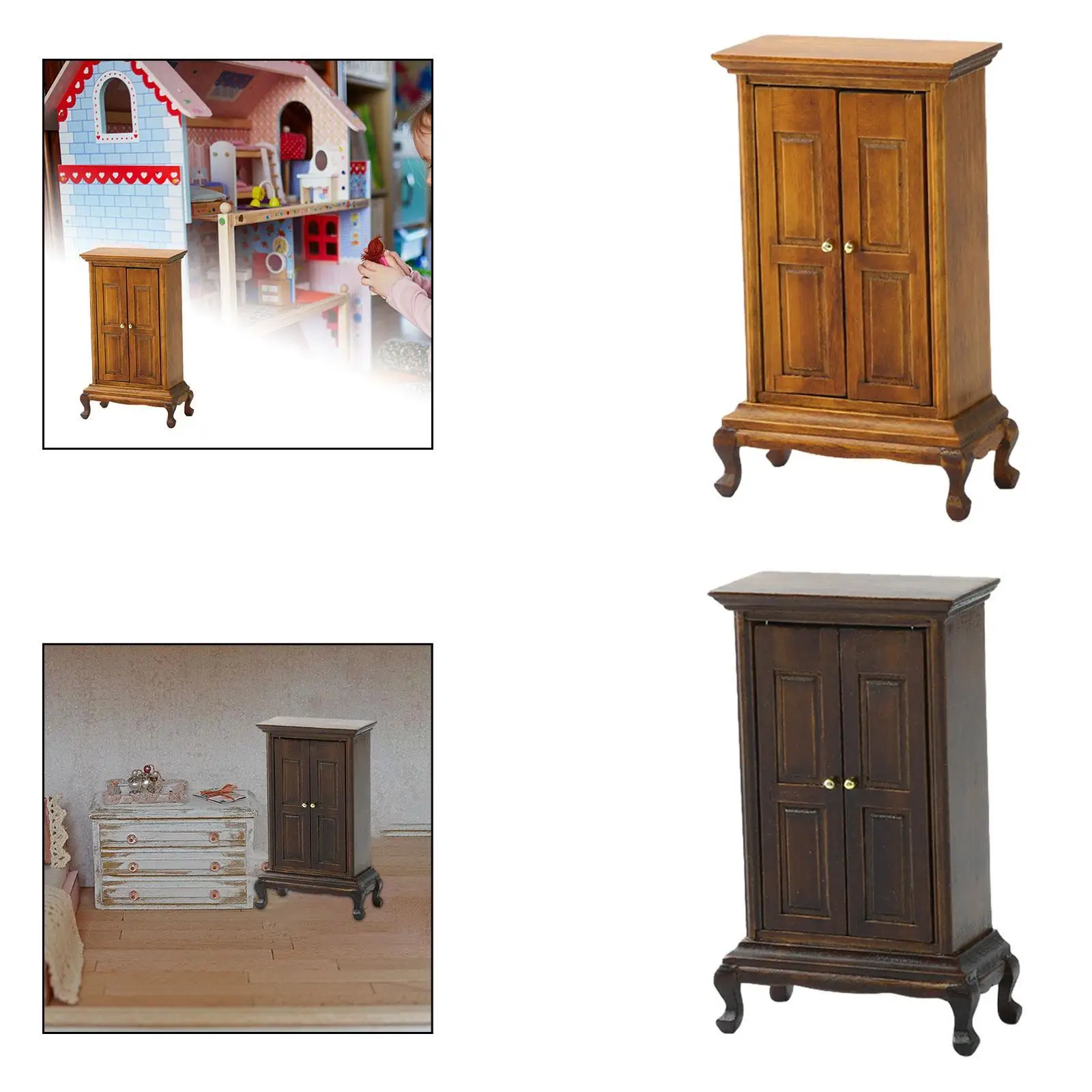 Armoire l'inventaire de maison de courses, Cisco réaliste, meubles miniatures simulés, mini vitrine pour l'artisanat, modèle de bricolage, 1/16
