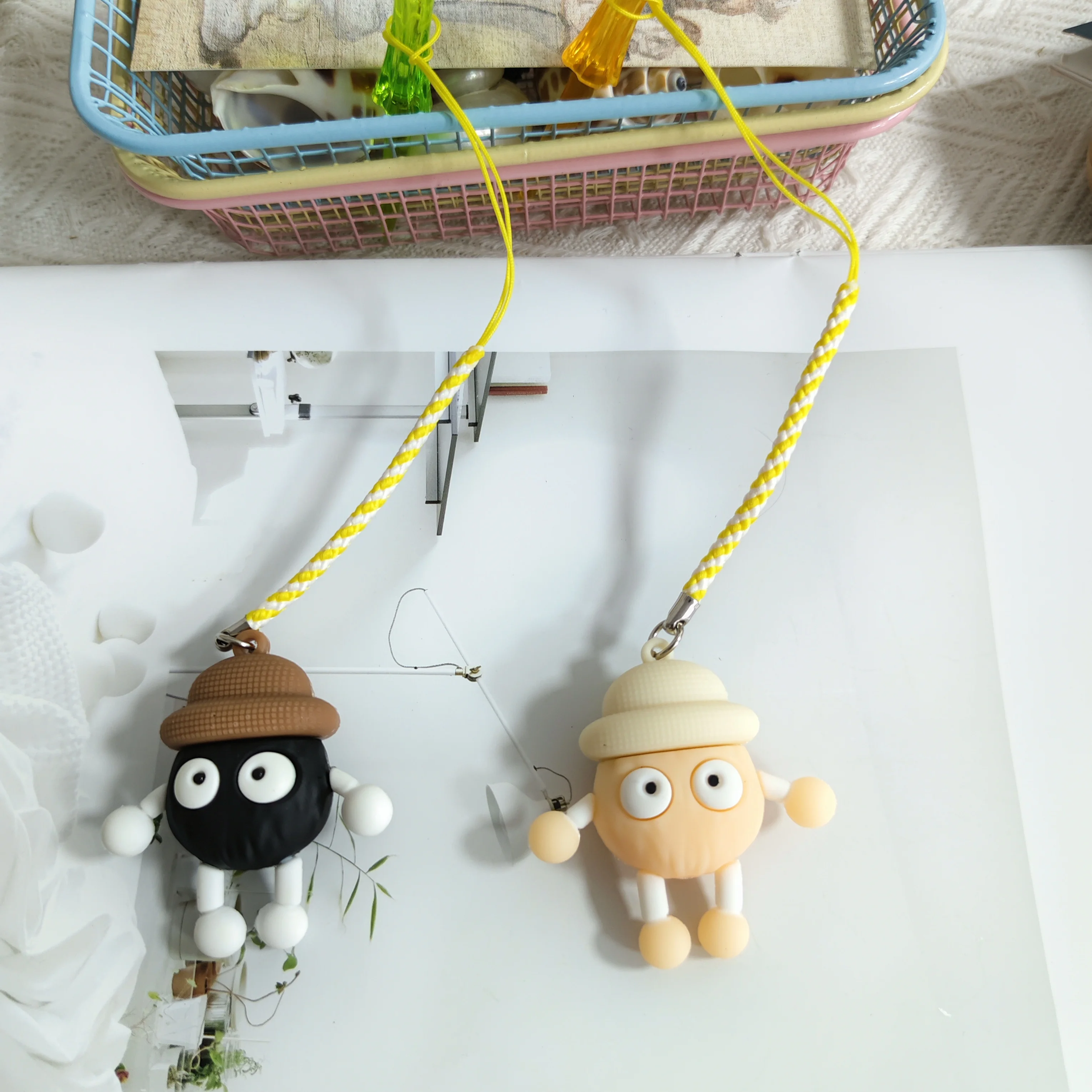 83mm Golf Tees with Holder Cute Cartoon Doll Golf Tee Plastic Golf Pegs with Anti-Lost Rope