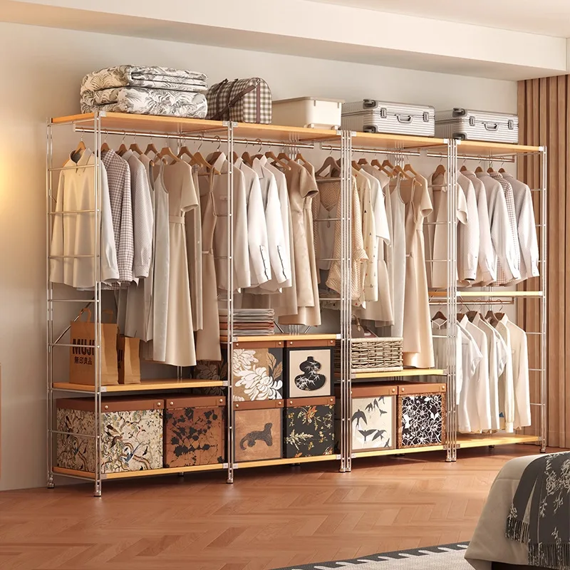 

Open wardrobe antique hanger bedroom floor walk-in cloakroom clothes rack