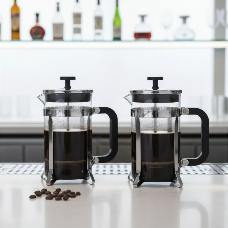 

French Press Coffee Maker- Easy to Use Insulated Coffee Press with 4-Level Filtration, Manual Brewer for Tea, Camping & Travel