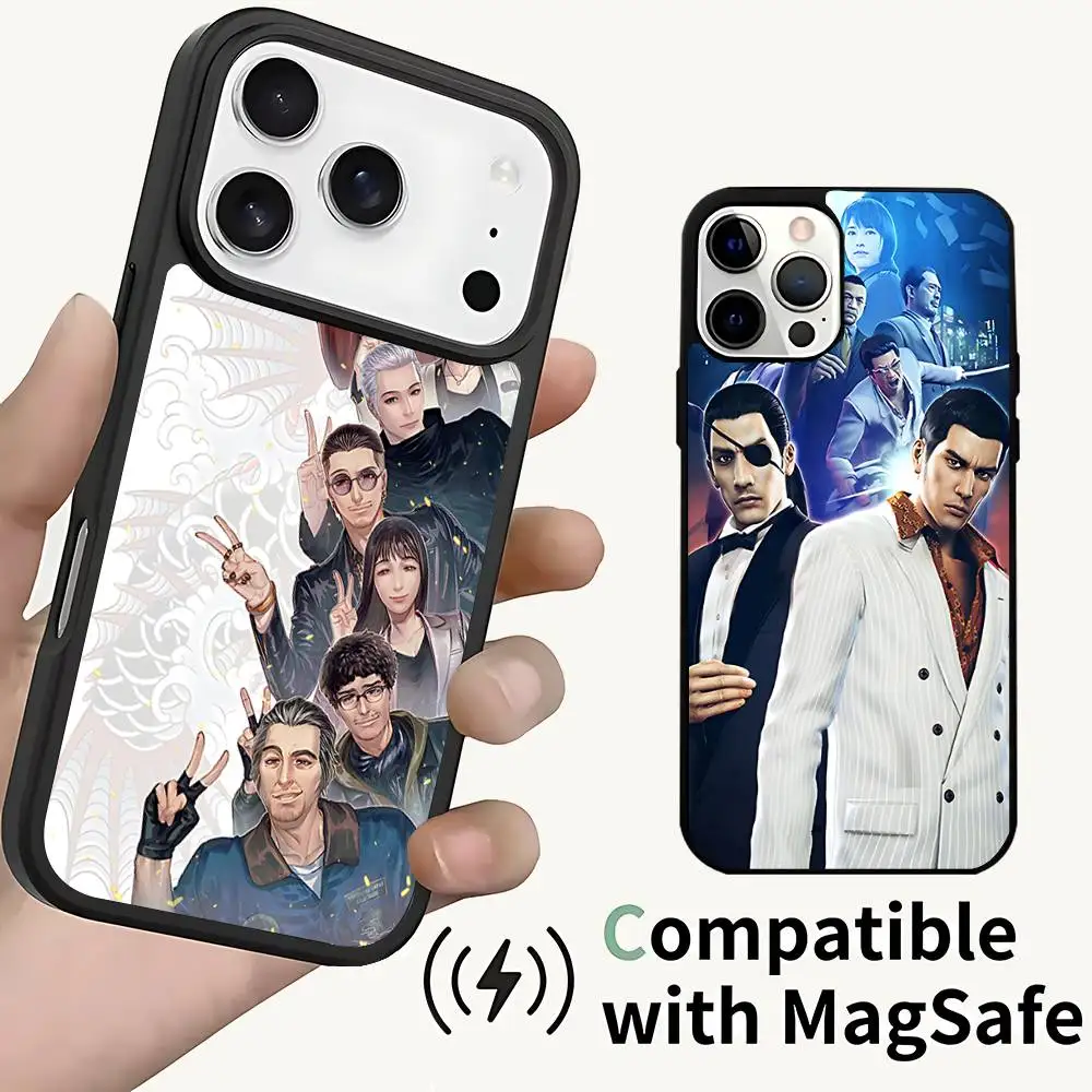 

Yakuza-0 Game Phone Case For iPhone 17,16,15,14,13,12,11,Pro,Max,Plus,Mini,SE4,E Magnetic Magsafe Wireless Charging