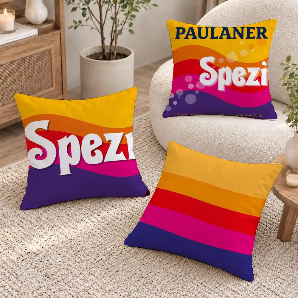 Cool Brand Paulaner Spezi Cushion Cover Washable Short Plush Pillowcase, Wrinkle Resistant Cushion Cover for Bedroom Decor Gift