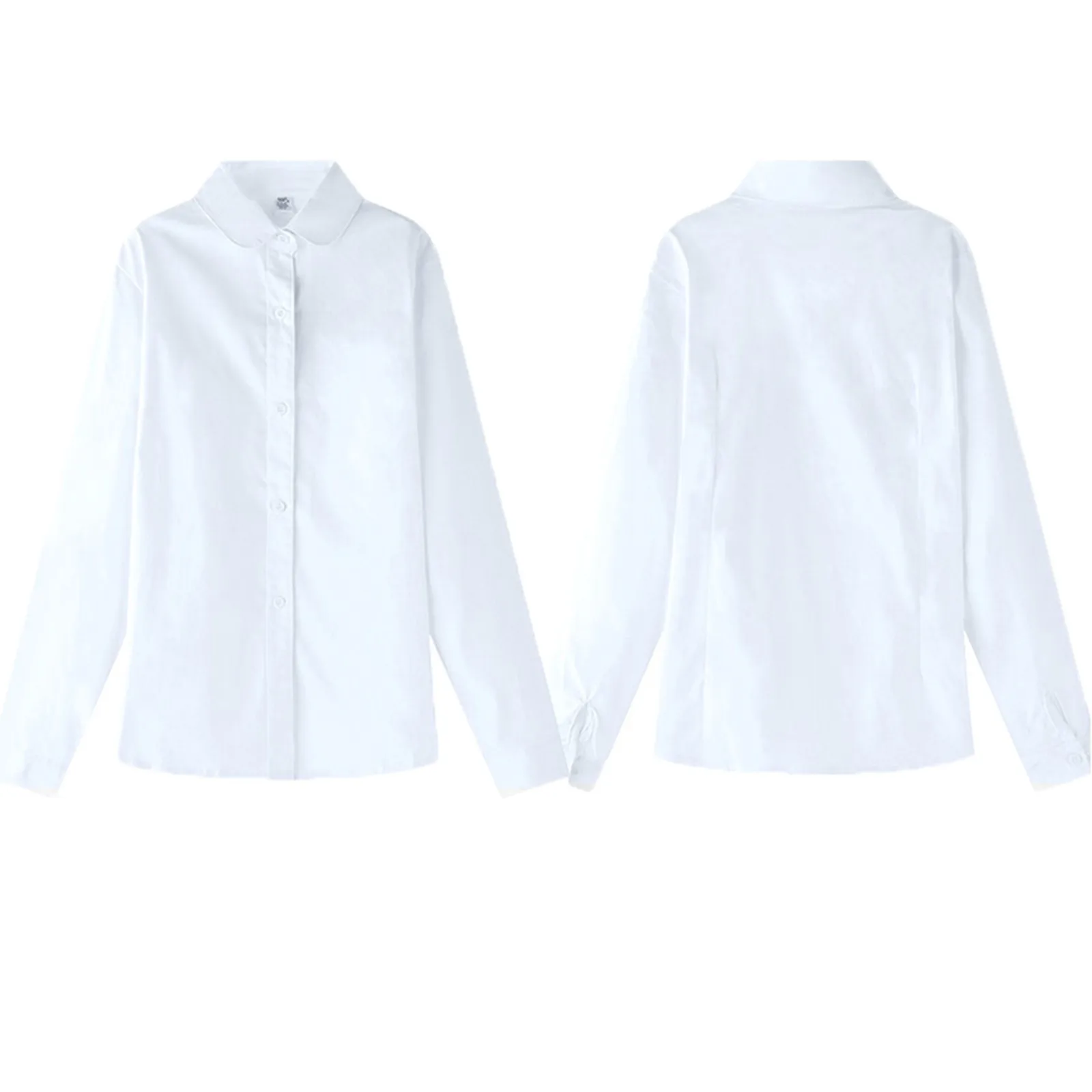 Button Formal Shirts Girls Baby Formal Children\'s  Long Sleeve Formal Button White Tops Shirts Blouse Kids Boys Girls Tops