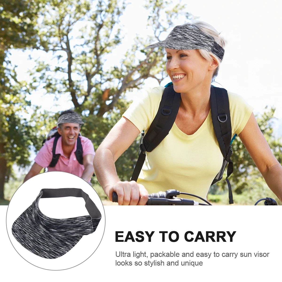 

1Pcs Fashion Sun Hat Grey Brim Visor Outdoor Summer Sun Protection Cap Hiking Camping Fishing Peaked Cap Summer Visor Hat