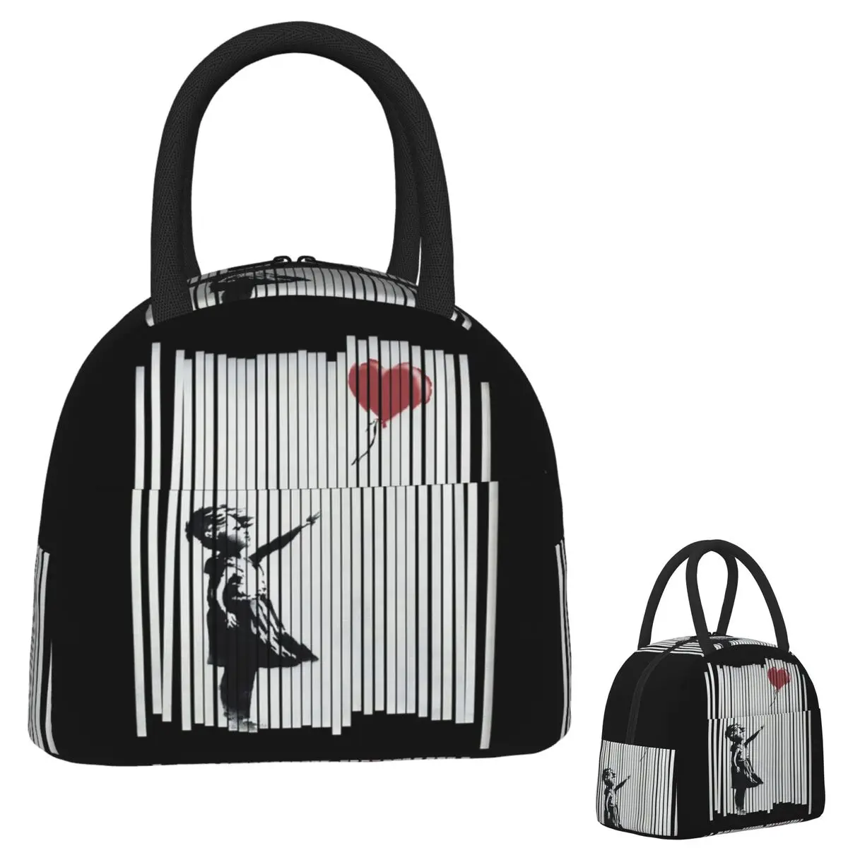 

Эй! Я фиксую это! Сумки для обеда для девочек с измельченным воздушным шаром Бэнкси, изолированная коробка для бенто, портативная сумка для обеда, сумки для пикника, термосумка