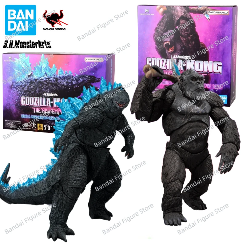 

In Stock Bandai S.H.MonsterArts SHM Godzilla King Kong The New Empire Animation Action Figure Toy Gift Model Collection Hobby