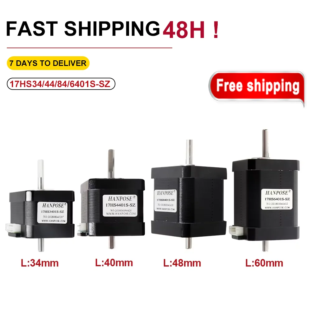 17HS6401S-SZ 17HS3401S-SZ 17HS4401S-SZ NEMA17 stepper motor dual axis 12V 42BYGH 1.7A 70N · cm suitable for 3D printers