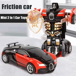 Mini 2 In 1 Car Toys One-key Deformation Car Toys Automatic Transformation Robot Model Car Diecasts Toy Boys Gifts Children Toy