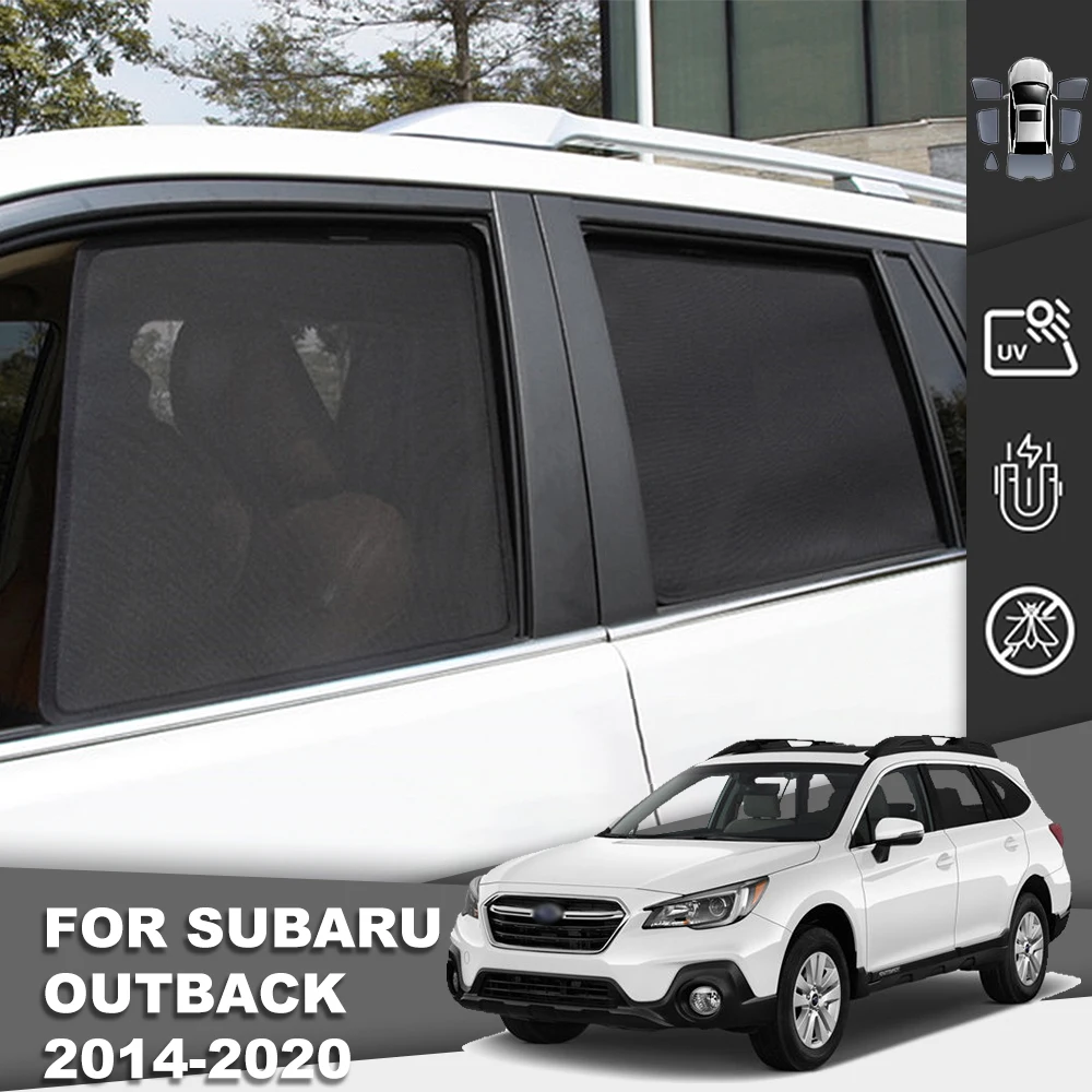 Parasol Magnético para Coche Subaru Outback BS 2014-2020, Visera para Parabrisas Delantero, Cortina para Ventana Lateral Trasera, Malla de Protección Solar para Bebés