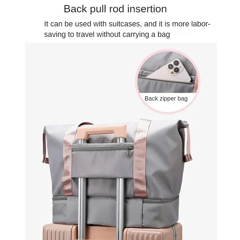 Large Capacity Light Travel Sports Gym Bag Dry Wet Handbags For Women Female Swimming Shoulder Fitness Outdoor Travel Bag