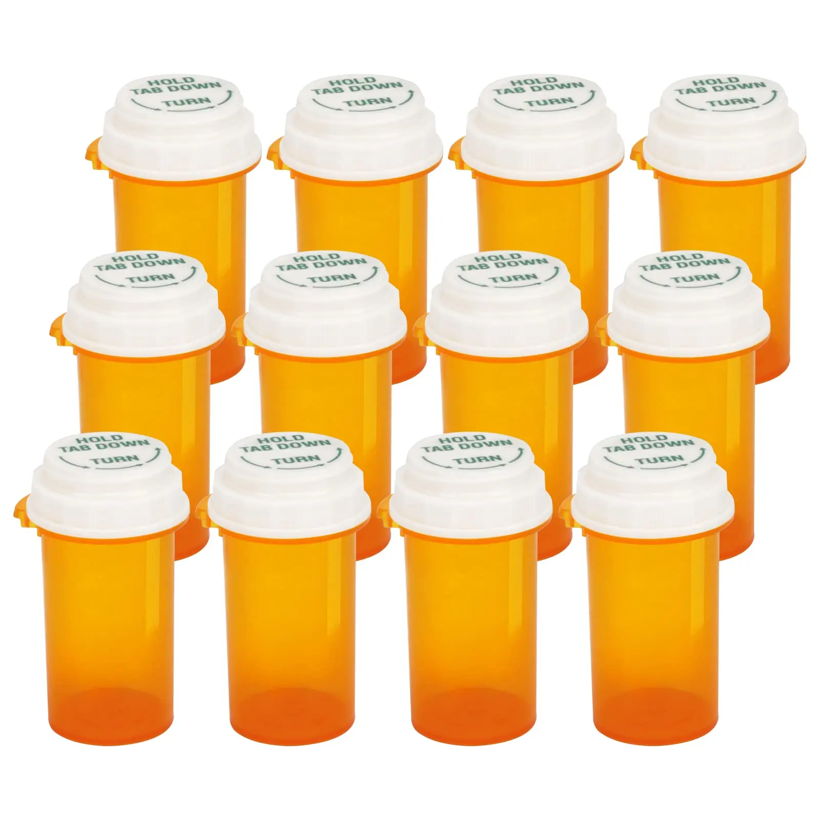10/13/16/20Dr Thumb Tab Vials Medicine Container Pill Bottle Prescription Pharmacy Vial Reversible Cap with Animal Pet Resistant