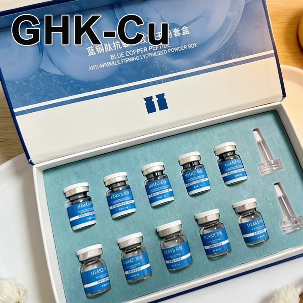 GHK-Cu Blue Copper Peptide Freeze-Dried Powder Essence Deep Hydration Firming Restore Skin Elasticity Rejuvenating Skin Care