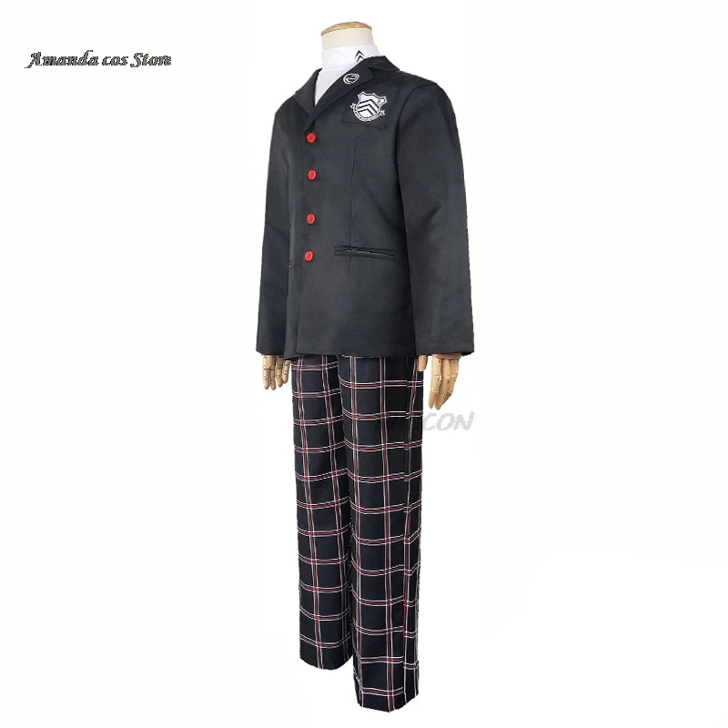 Game Persona 5 cos Akira Kurusu Cosplay Costume P5 Ren Amamiya Full Set School Uniform Mens Suits Halloween Unisex Blazer Outfit